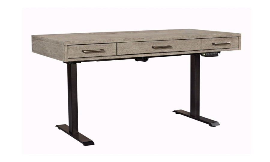 Office * | Platinum Gray Linen Lift Top Desk Sale