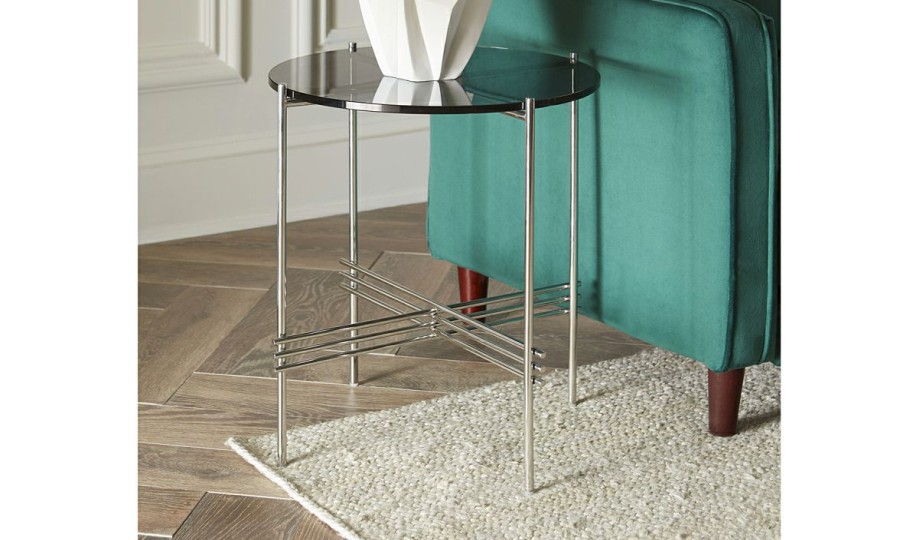 Living Room * | Cedric Smoke Glass End Table Flash Sale