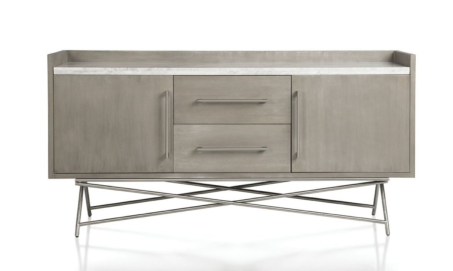 Dining * | Coral Gray Marble Sideboard Cheap Online