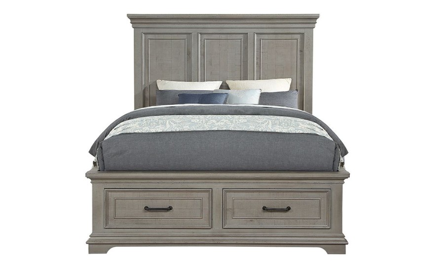 Bedroom * | Lansing Weathered Gray Storage Beds Cheap Online