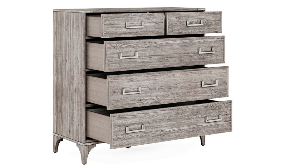 Bedroom * | Sojourn Natural Gray 5-Drawer Chest New