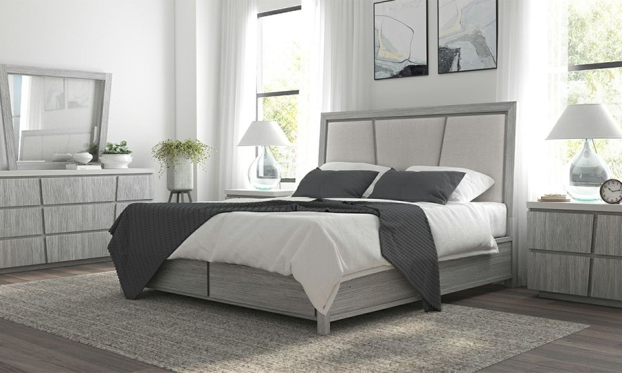 Bedroom * | Largo Gray Panel Storage Bed Outlet