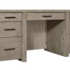 Office * | Platinum Gray Linen 66" Executive Desk Clearance