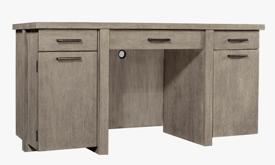 Office * | Platinum Gray Linen Credenza New Threads