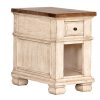 Living Room * | Belmont Antique Linen 1-Drawer Chairside Table Free Delivery