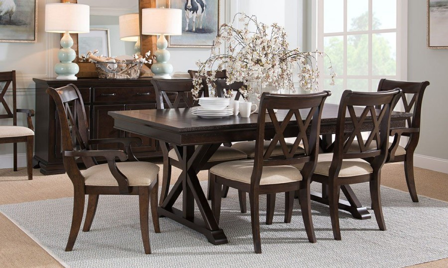 Dining * | Thatcher Amber 5-Piece Trestle Dining Set Store