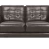 Living Room * | Metro Pewter Leather Loveseat Hot Sell