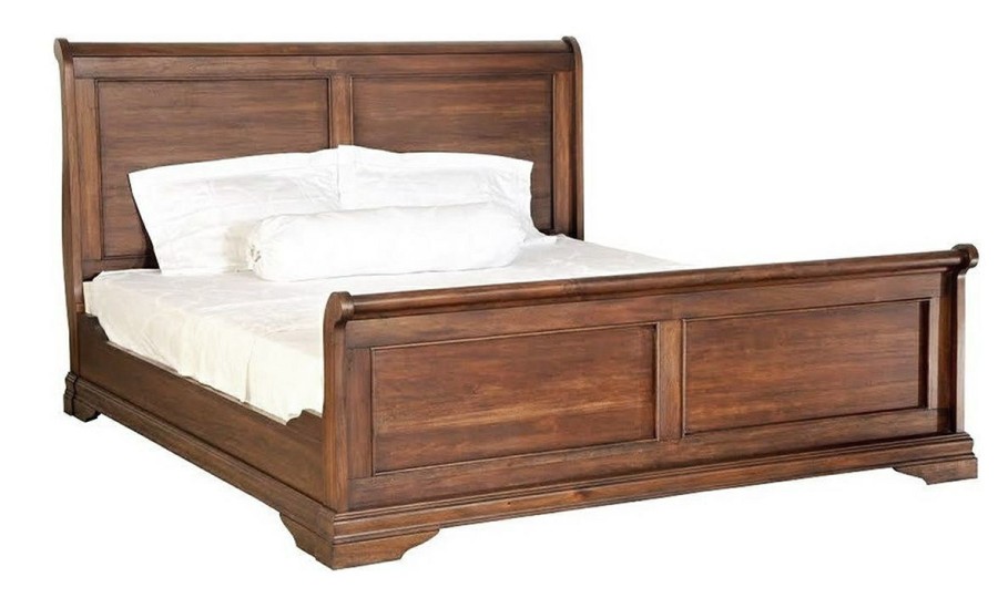 Bedroom * | Louis Philippe French Classic Mahogany Sleigh Beds Wholesale