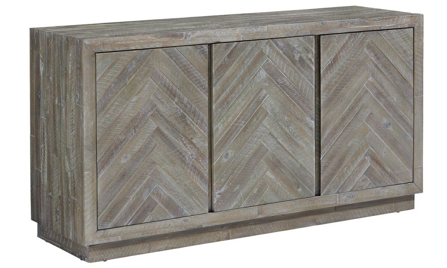 Dining * | Herringbone Latte 3-Door Sideboard Promotion