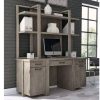 Office * | Platinum Gray Linen 2- Piece Desk New Threads