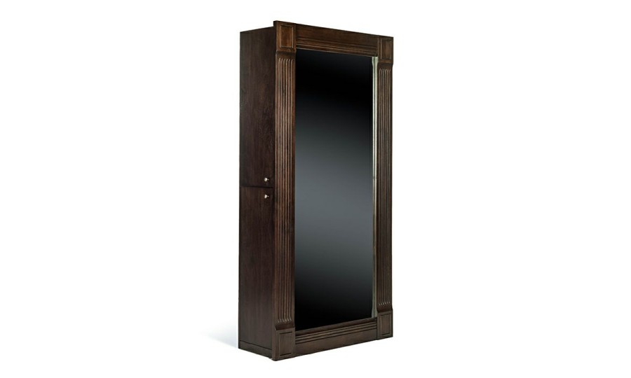 Bedroom * | Kensington Walnut Mirrored Wardrobe Discount Store