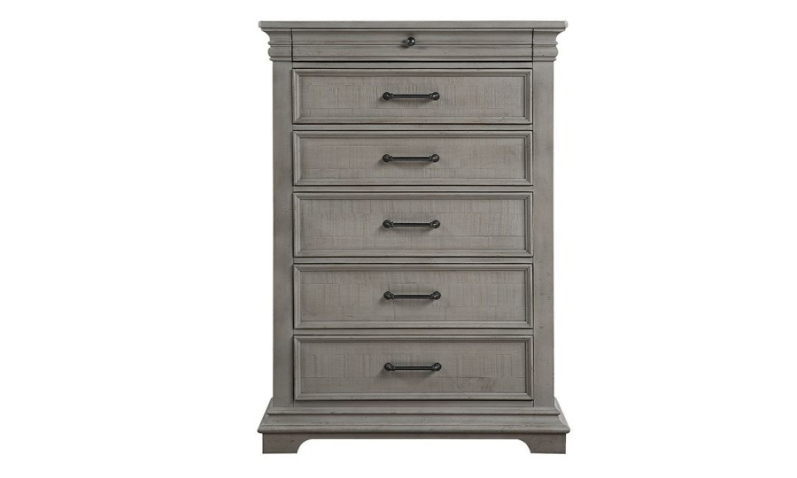 Bedroom * | Lansing Weathered Gray 6-Drawer Chest Top Sell