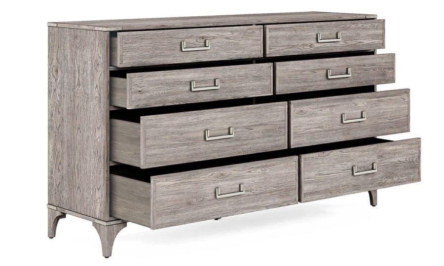 Bedroom * | Sojourn Natural Gray 8-Drawer Dresser New