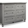 Bedroom * | Sage Gray 6-Drawer Dresser Original